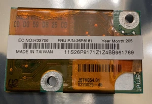 IBM Thinkpad A30 A31 A31p LAN MODEM ETHERNET Card P/N 26P8181 H32706 - Picture 1 of 3