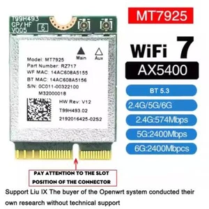 2400mbps MT7925 Wifi7 Wireless Network Card Wifi Adapter D3P7 For Win 10/11 B3Y9 - Afbeelding 1 van 6