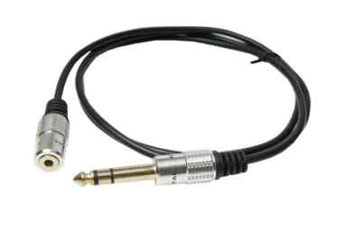 6.35mm Stereo Plug Male to 3.5mm Female Socket Headphone Extension Cable Audio - Image 1 of 4