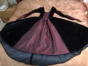 Women’s Halloween Costume Dress/Gown Medieval Gothic Renaissance LARP Cosplay - Picture 1 of 8