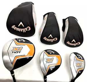 Callaway Golf XJ HOT (3) Club Junior Set Driver Wood Hybrid LEFT Handed Youth - Picture 1 of 17
