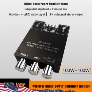 ZK-1002T Amplificador Compatible con Bluetooth HIFI 2.0 Canales 100Wx2 Kit de Módulo de Audio - Imagen 1 de 8