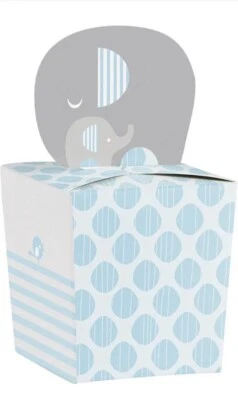Little Peanut Elephant Boy Baby Shower cajas de favores, pancartas y globos Foto 1 de 4