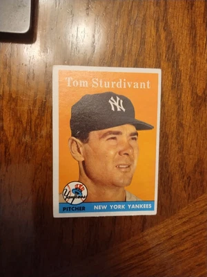 1958 Topps #127 Tom Sturdivant ! EX+! No Creases!! - Image 1 of 2
