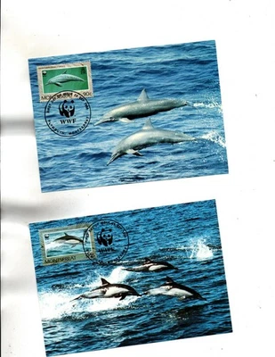 Montserrat Maxi Cards FDC Sc#753 to 756 set of 4 covers WWF Fish - Image 1 of 4