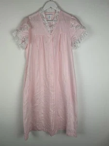 Erika Taylor Vintage Nightgown Robe Lingerie Dress Pink Lace Womens Small S  - Picture 1 of 4