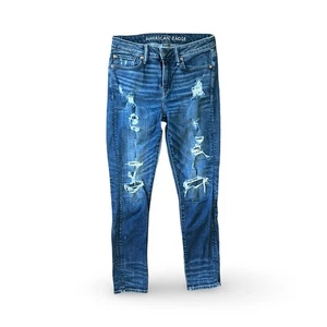 American Eagle Men's Skinny AirFlex + 30x30 Slim Distressed Denim Jeans - Picture 1 of 9