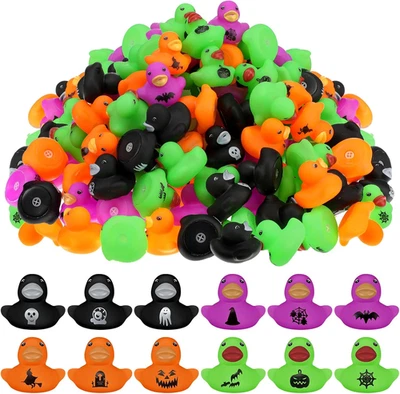 200 Pcs Halloween Rubber Ducks Bulk 1.57 Inch Mini Rubber Ducks Small Duck Bulk  - Image 1 of 4