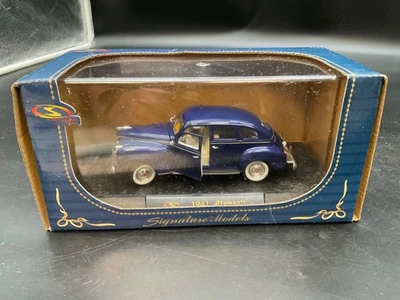 Signature Models 1:32 1941 Plymouth Die Cast Car Blue New In Box #32311 - Image 1 of 4