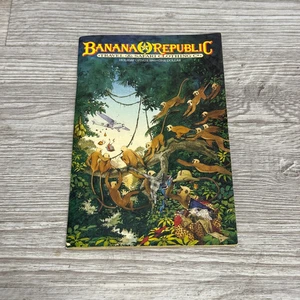 Vintage 1985 Banana Republic Holiday Safari Monkey Catalog Mail In Inserts RARE - Imagen 1 de 8