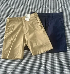 J.Crew Boys Performance Stanton Tech Shorts Size 7 navy and khaki NEW - Picture 1 of 4