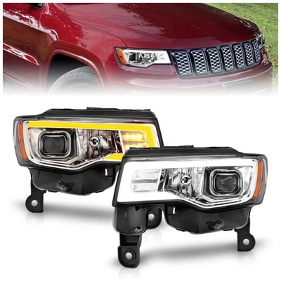 Faro LED Anzo 111419 para Jeep Grand Cherokee 2017-2022 izquierdo y derecho negro Foto 1 de 4