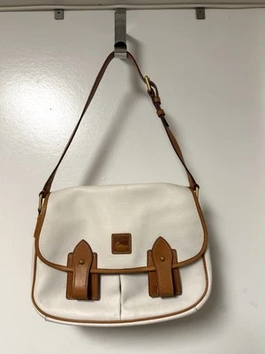 Dooney & Bourke Florentine Saddle Bag Crossbody White - Image 1 of 4