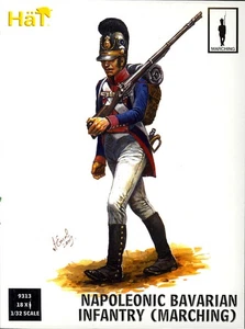 HaT Miniatures 1/32 NAPOLEONIC BAVARIAN INFANTRY IN MARCHING POSES Figure Set - Picture 1 of 3