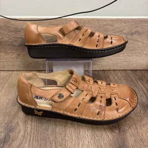 Alegria Damen 38 Leder Pesca Fischer Sandalen braun Komfort US 8/8,5 EUC - Bild 1 von 8