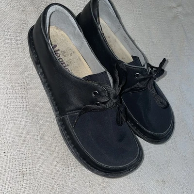 Alegria Casual Shoes Womens Size 37 U.S. 6 M Black Leather Going Out Clinic - Image 1 of 4