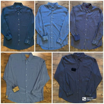 BUGATCHI UOMO - LOT 5 - LONG SLEEVE - MODAL RAYON & POLYESTER - LARGE - Image 1 of 4