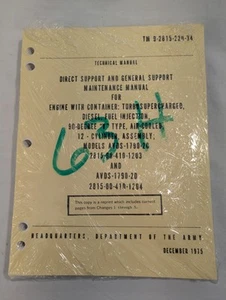 TM 9-2815-220-34 Manuale 1975 Motore NOS Con Contenitore Turbo Sovralimentato Diesel - Foto 1 di 2