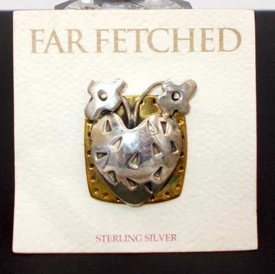 Broche Tarjeta De Colección FARCHED 925 Fresa Esterlina Planta Jardinero Prendedor Foto 1 de 4