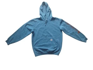 Carhartt Herren Original Fit Pullover Hoodie Sweatshirt Blau Gr. M Logo - Bild 1 von 10