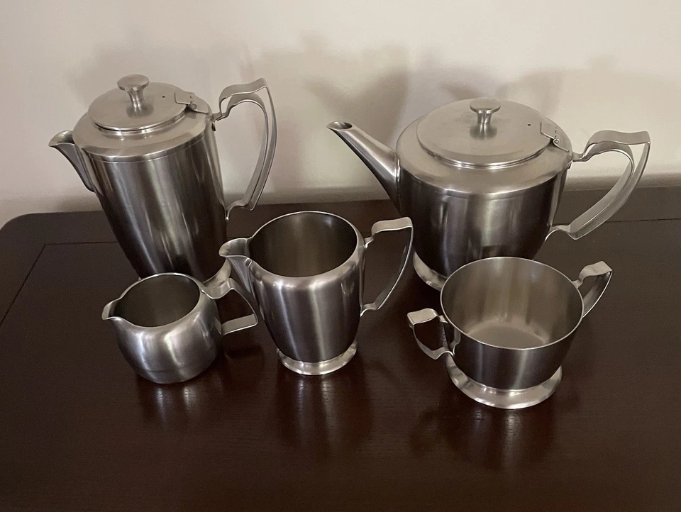 Old Hall Stainless Steel Tea Set. Made In England. Used. - Image 1 of 1