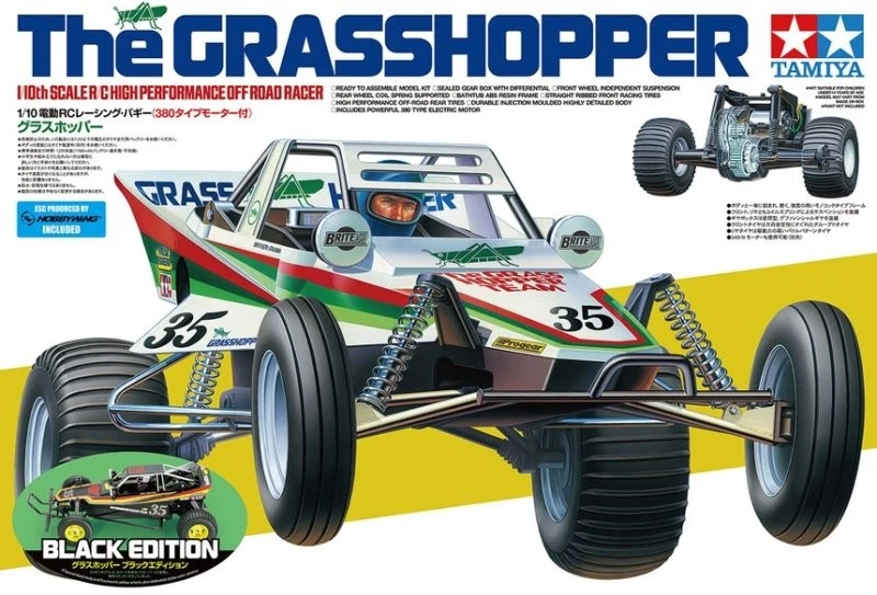 Tamiya 47522 1/10 RC 2WD Buggy The Grasshopper Black Edition Limited Kit w/ESC