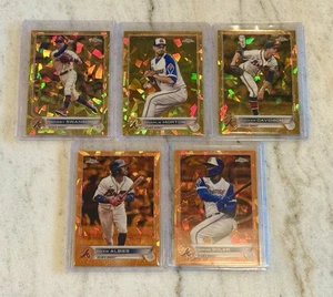 2022 Topps Chrome Sapphire Braves Lot Albies Soler Swanson Davidson /50 /25 - Picture 1 of 4