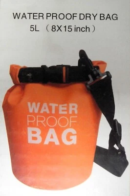 Bolsa Seca Impermeable 5L Naranja Saco de Almacenamiento Camping Senderismo Kayak Exterior Playa Foto 1 de 4