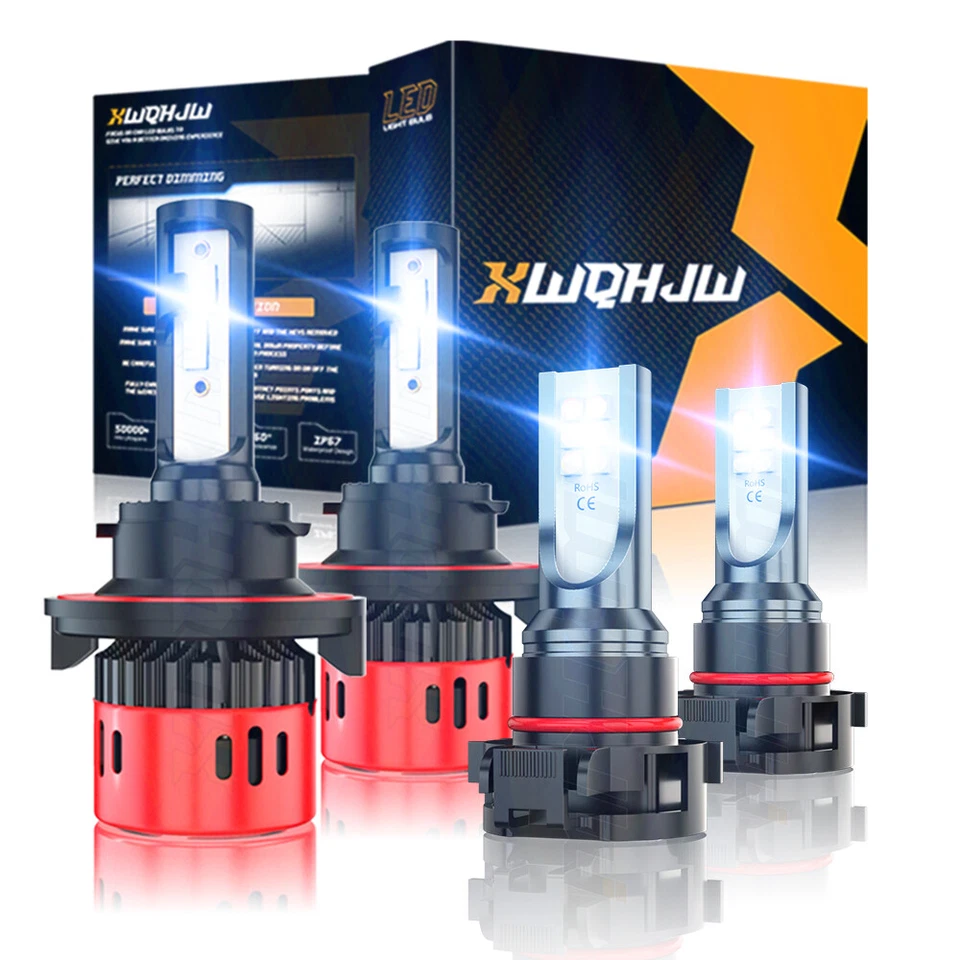 4x 9008 H16 6500K Kit de faros LED haz alto/bajo bombillas antiniebla para Ram Dakota 2011 Foto 1 de 4