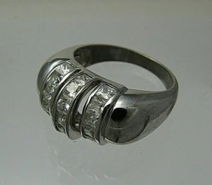 MODERN STERLING SILVER RING CZ CUBIC ZIRCONIA 0.925 by WS US Size 9 New Box Inc. - Picture 1 of 10
