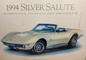 Corvette arte de pared enmarcado coleccionistas impresión 1969 427 25" x 19" - Imagen 1 de 6