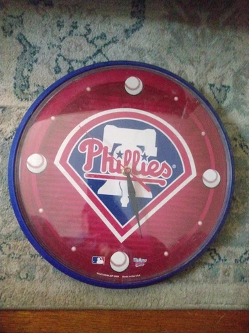 Vintage 2004 MLB PHILADELPHIA PHILLIES WALL CLOCK Wincraft ⚾ works Cover