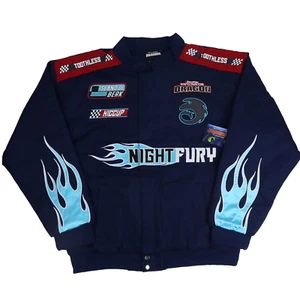 How to Train Your Dragon Racing Jacke Mantel Herren Extra Large Night Fury Flames - Bild 1 von 24