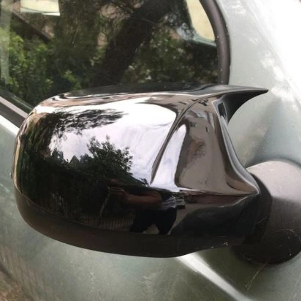 Para Renault Dacia Duster 2012-2017 Batman Bat Ala Espejo Cubierta Piano Negro Par Foto 1 de 2