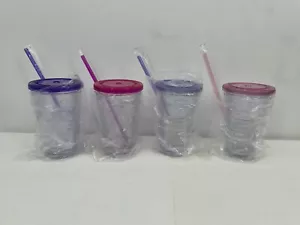 Maars 16 Unzen Dbl wandfarbige Acryl Trinkbecher 4er Set mit Deckel & Strohhalmen zum Selbermachen *657 - Bild 1 von 4