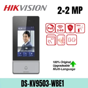 Hikvision DS-KV9503-WBE1 QR Colorful 4.3'' Facial Recognition Villa Door Station - Picture 1 of 8