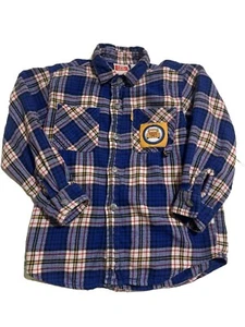 Vgt Little Levi’s Plaid Flannel Shirt Button Down Boys Size 5 School Bus Primary - Picture 1 of 11