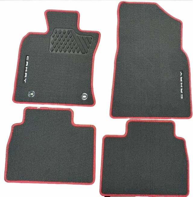 OEM Carpet Floor Mats in Black w Red Serge Fits 2025 Toyota Camry PT206-03251-02 - Image 1 of 1