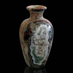 Classic Table Vase in Green Emerald Onyx H.30cm - Picture 1 of 1