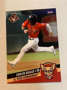 2019 Carlos Asuaje Card El Paso Chihuahuas Team Card - Picture 1 of 1
