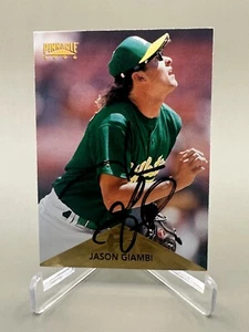 JASON GIAMBI 1996 Pinnacle AUTOGRAPH #126 - Oakland A's - Picture 1 of 2