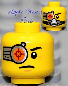 NUEVO LEGO Cyborg MINIFIGURA CABEZA Escuadrón Galaxia con Máscara Respiratoria Plateada Naranja/Ojo Rojo - Imagen 1 de 1