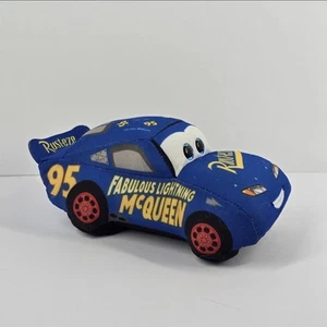 TY BRAND DISNEY PIXAR LIGHTNING MCQUEEN PLUSH 7" BLUE FABULOUS RUST.EZE 95 CAR - Picture 1 of 8