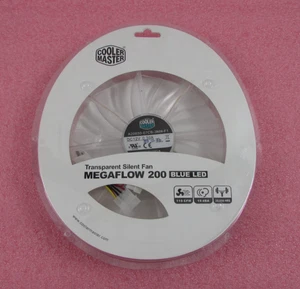 Cool Master A20030-07CB-3MN-F1 Transparent Silent MegaFlow 200 Blue LED Fan - Picture 1 of 3