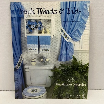 Jeanette Crews Designs, Inc. "Towels, Tiebacks, & Toilets" Cross Stitch Booklet - Image 1 of 4
