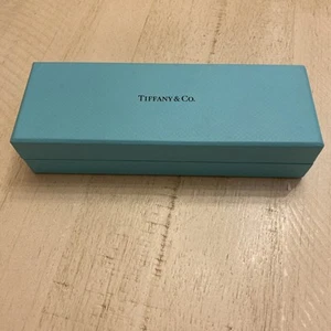 Tiffany & Co Blue Pen Case Box Only Hinged Padded - Picture 1 of 9