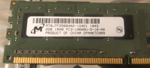 Micron MT8JTF25664AZ-1G4D1 2GB 1Rx8 PC3-10600U-9-10-A0 RAM Arbeitsspeicher - Bild 1 von 2