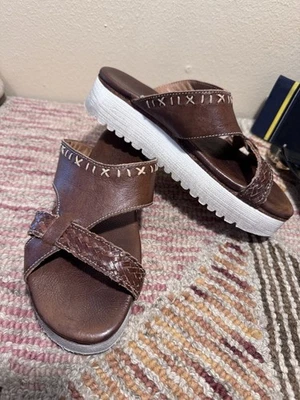 Bed Stu Brown Slip On Sandals 7M - Image 1 of 4