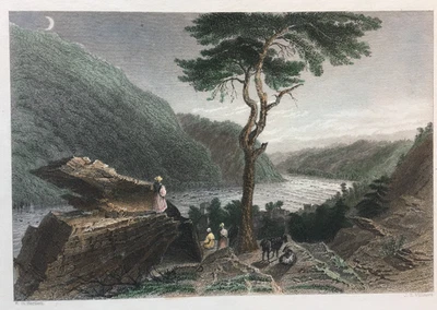 Valle de la Shenandoah de la Roca de Jefferson - Impresión antigua 1839 por Bartlett Foto 1 de 3
