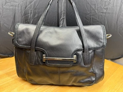 Винтажная черная кожаная наплечная сумка Coach K1320 F26781 большая сумка-мессенджер - Изображение 1 из 4